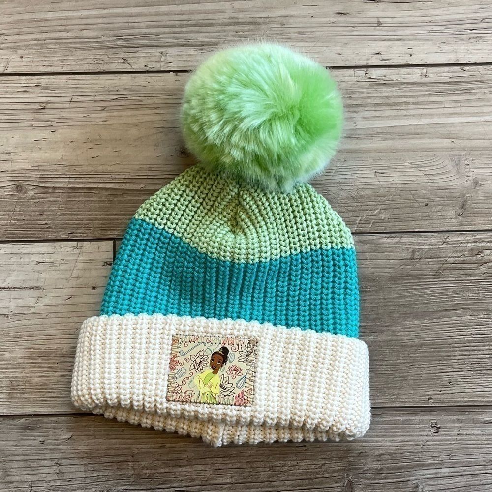Love Your Melon | Disney Princess Tiana Kids Pom Beanie | Size: Toddler